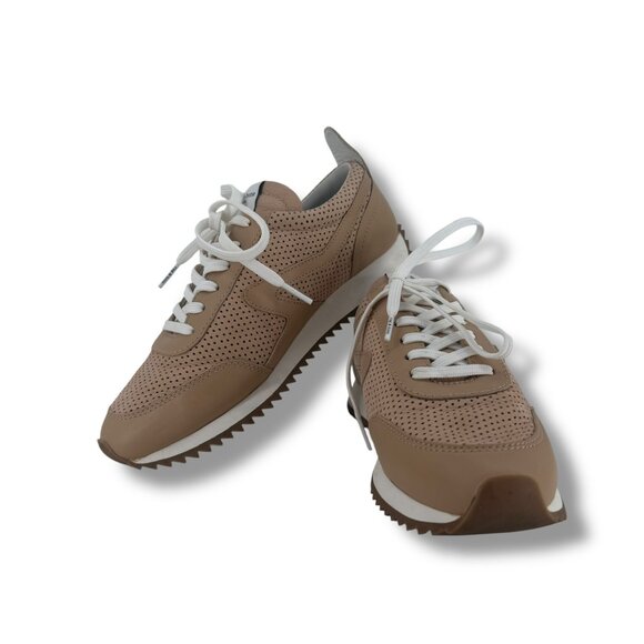 rag & bone Shoes - rag & bone Retro Runner Honey Beige Leather Aerated Sneakers 37.5